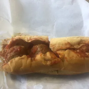 Meatball and provolone