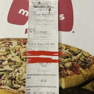 the price of the pizza
