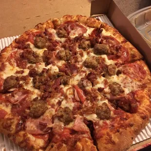 Their all meat pizza