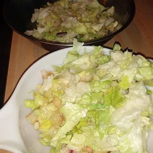 Ordered two salads for dinner all the lettuce is brown and rotting....