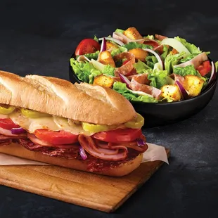 a sub and a salad