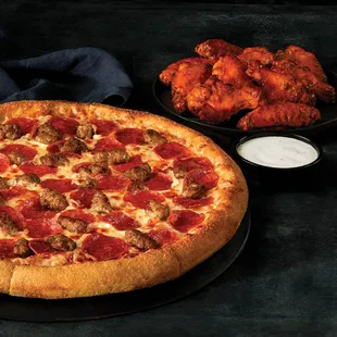 pizza, food