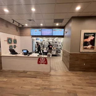 the inside of a restaurant