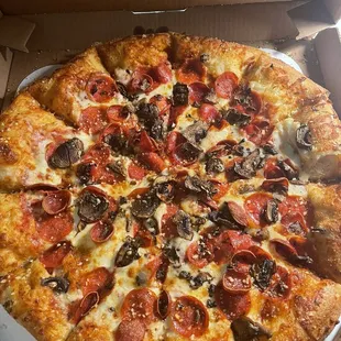 Pepperoni with mushrooms