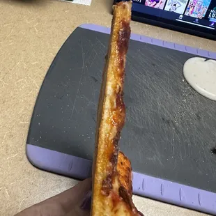 DEF NOT Cheese pizza w/ extra cheese