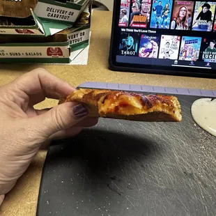 DEF NOT Cheese pizza w/ extra cheese