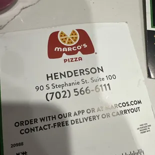 Same location I always use and same location as the mailer