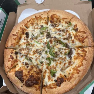 Medium Philly cheese steak with thick crust