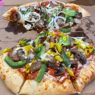 I couldn't wait to grab a couple of slices before taking a picture for Yelp.