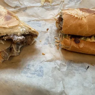 Steak and cheese with mushroom sub with added jalapeños. Not bad. A little bland.