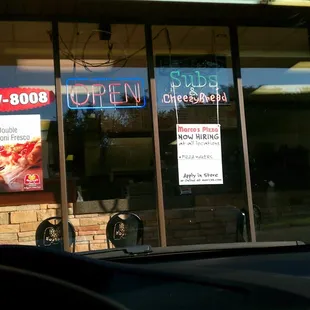 the front of the restaurant