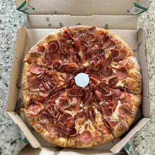 Triple pepperoni.