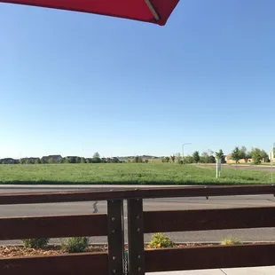 outside