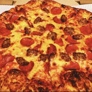 Pepperoni and sausage