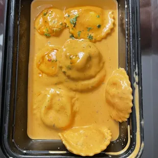 a close up of a dish of food