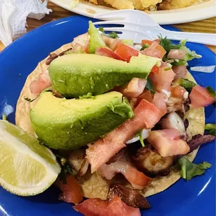 Tostada de pulpo grilled to perfection! Yum!