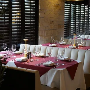 a table set for two