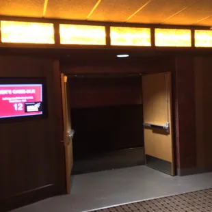 High tech theater entrance
