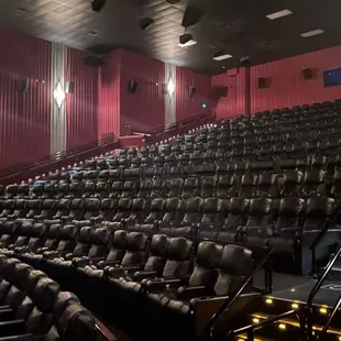 Marcus' Theatre's Oakdale UltraScreen auditorium, with its gently curved seating, is one of the biggest--and best--in the Twin Cities.