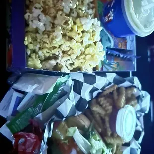 Hamburger hotdog and kids combo