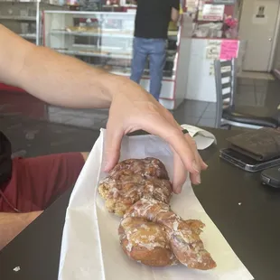 Apple fritter &amp; cinnamon twist