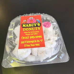 a container of donuts