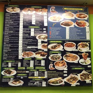 the menu