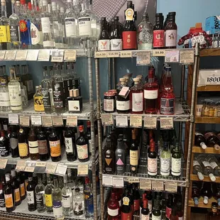 Some liquor in the wine store