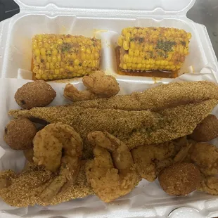 6 Piece Shrimp, 2 Piece Fish, and $14