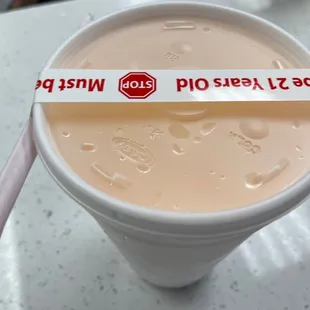 XL Frozen Daiquiri with Peach and Pina Colada flavors $12