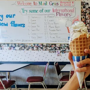 Mardi Gras Homemade Ice Cream