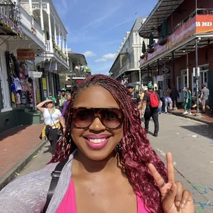 On Bourbon street, Mardi Gras Fat Tuesday 2023!