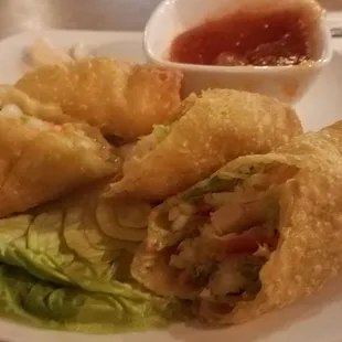 Shrimp Egg Rolls are tasty