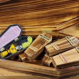 Voodoo Doll with her Voodoo Casket Friends