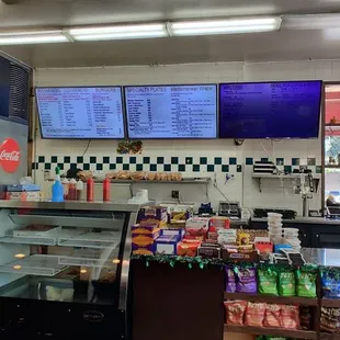 Counter and menu