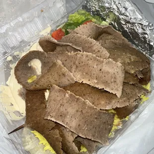 Combo Plate with Lamb and Beef Shawerma and Chicken Kabob