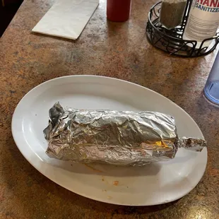 Part of falafel wrap deluxe