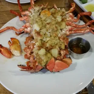 The stuffed lobster was incredible. More than enough for 2.