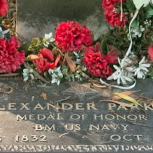 1 of 3 medal of honor recipients. buried in the cemetery