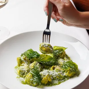 PANSOTTI
ricotta ravioli, basil-arugula pesto, pine nut