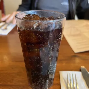 a glass of soda