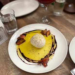 Burrata &amp; Caramelized Peaches + Mocktail