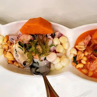 Out of this world ceviche,  great presentation and fresh taste. 3 distinct sauces