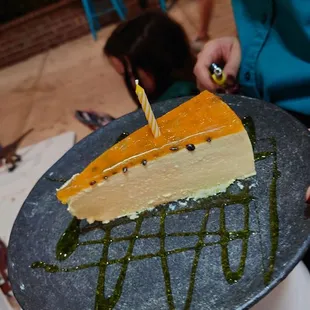 Passionfruit mousse (it was a birthday celebration)