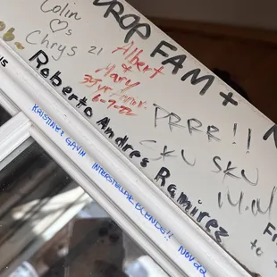 Had to write our names somewhere!!!