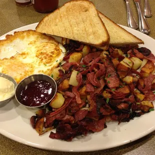 Green Flannel Hash and Eggs
