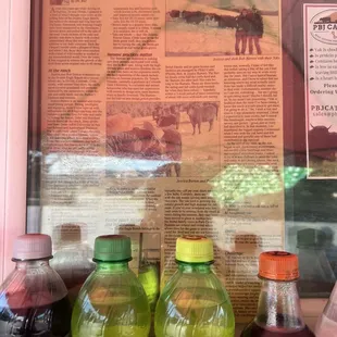 a variety of sodas