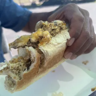 Yak steak breakfast sandwich