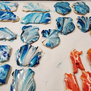 Tie die sugar cookies. Lots of shapes available