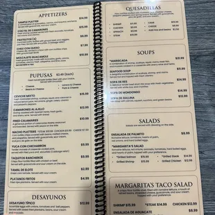 the menu